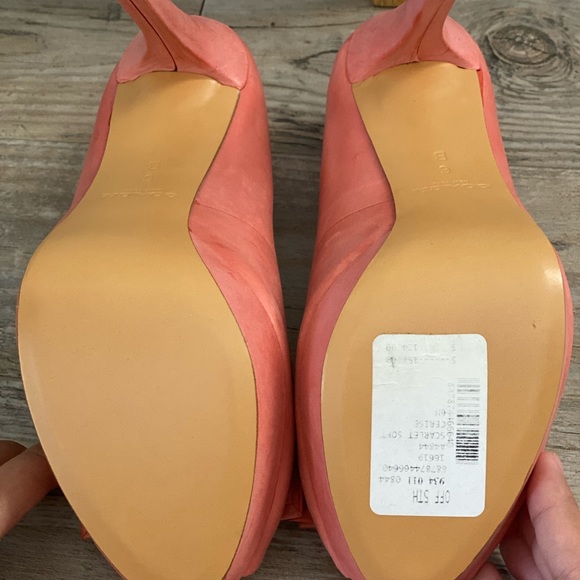 Coach Scarlet Soft Buffed Leather Cerise Heels - Picture 6 of 6